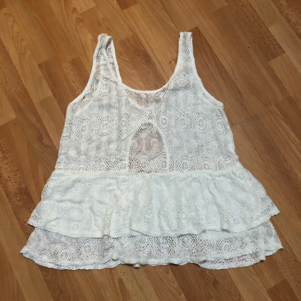 Lace Ruffle Tank Top